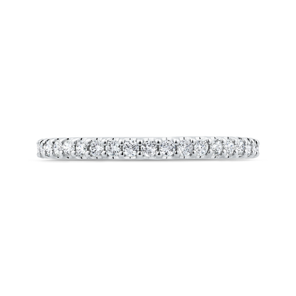 Half-Eternity Diamond Wedding Band in 14K White Gold