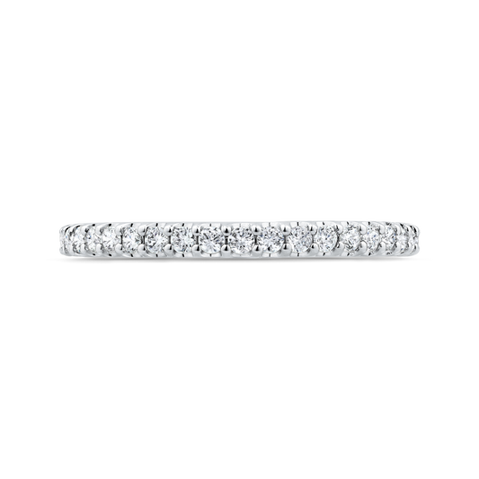 Half-Eternity Diamond Wedding Band in 14K White Gold