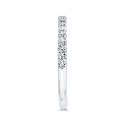 Half-Eternity Diamond Wedding Band in 14K White Gold