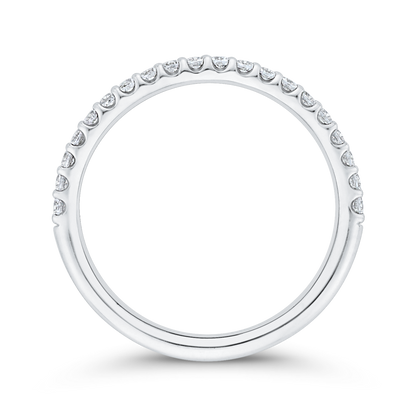 Half-Eternity Diamond Wedding Band in 14K White Gold