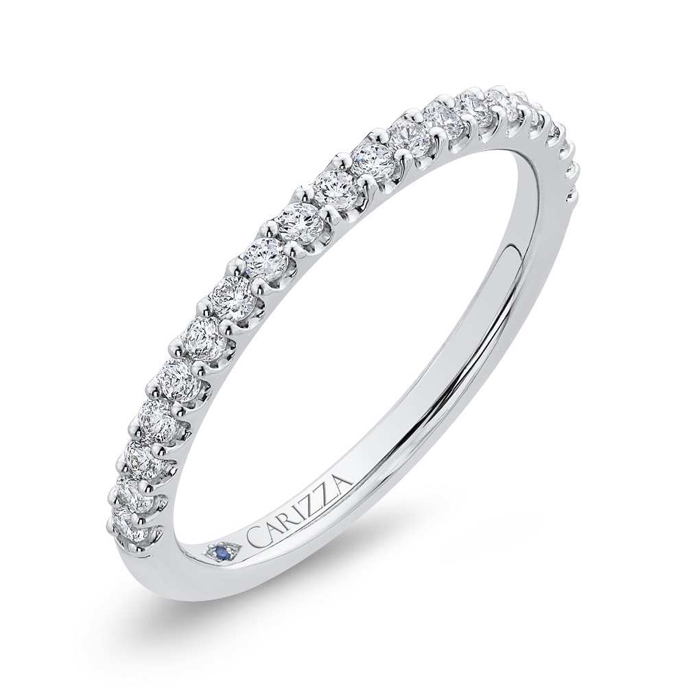 Half-Eternity Diamond Wedding Band in 14K White Gold
