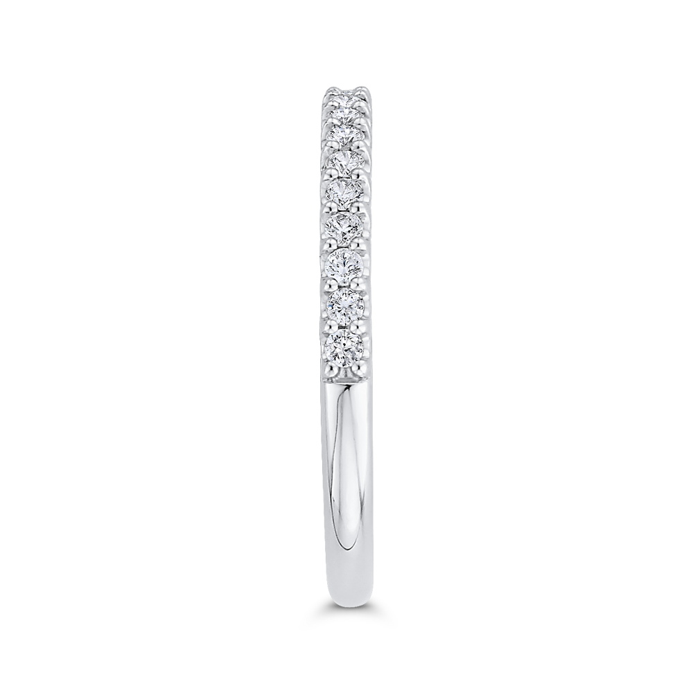Half-Eternity Diamond Wedding Band in 14K White Gold