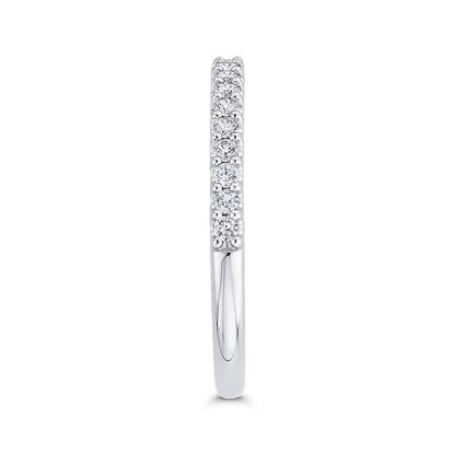Half-Eternity Diamond Wedding Band in 14K White Gold