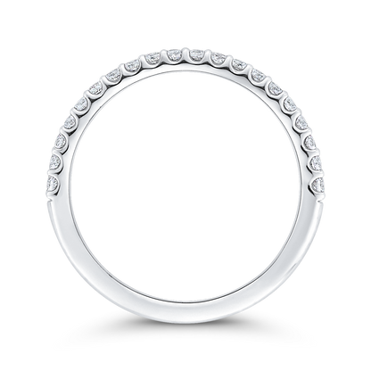 Half-Eternity Diamond Wedding Band in 14K White Gold