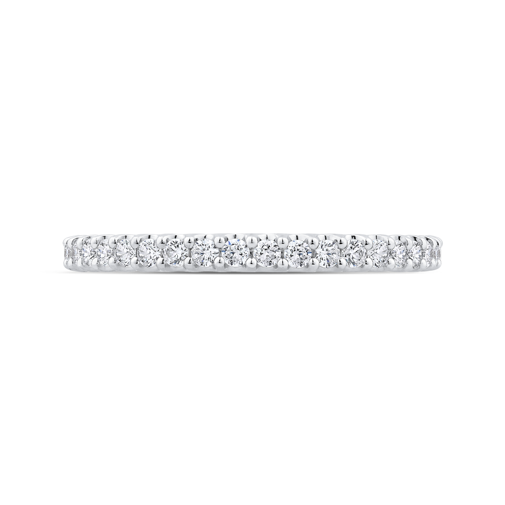 Half-Eternity Diamond Wedding Band in 14K White Gold