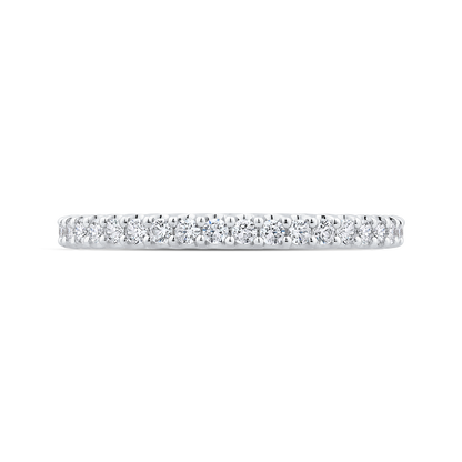 Half-Eternity Diamond Wedding Band in 14K White Gold