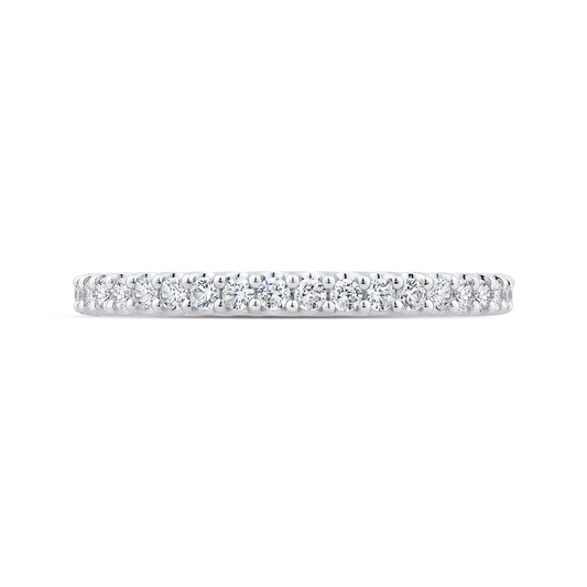 Half-Eternity Diamond Wedding Band in 14K White Gold