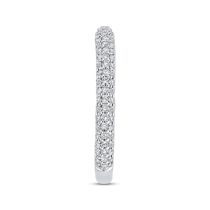 Round Diamond Wedding Band in 14K White Gold