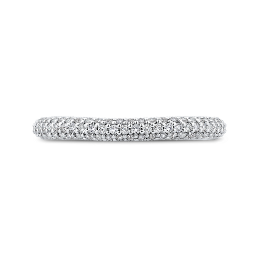 Round Diamond Wedding Band in 14K White Gold