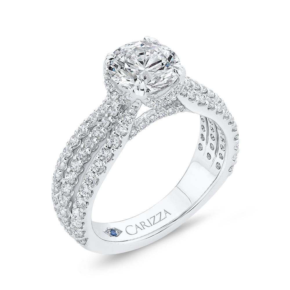 Diamond Engagement Ring in 14K White Gold (Semi-Mount)