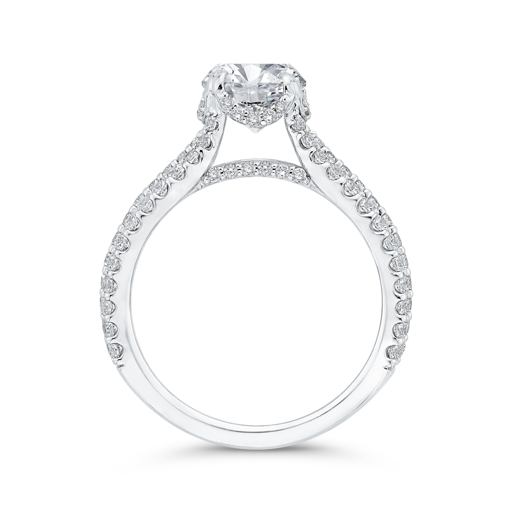 Diamond Engagement Ring in 14K White Gold (Semi-Mount)