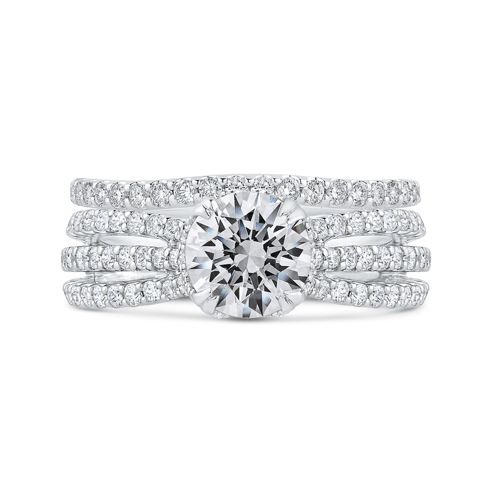 Diamond Engagement Ring in 14K White Gold (Semi-Mount)