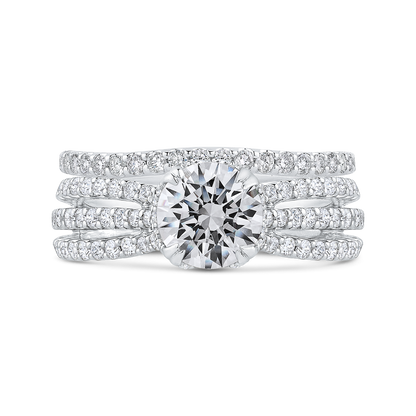 Diamond Engagement Ring in 14K White Gold (Semi-Mount)