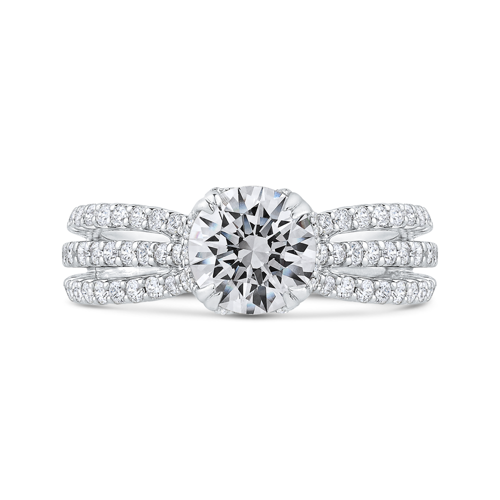 Diamond Engagement Ring in 14K White Gold (Semi-Mount)