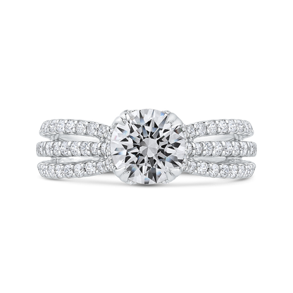 Diamond Engagement Ring in 14K White Gold (Semi-Mount)