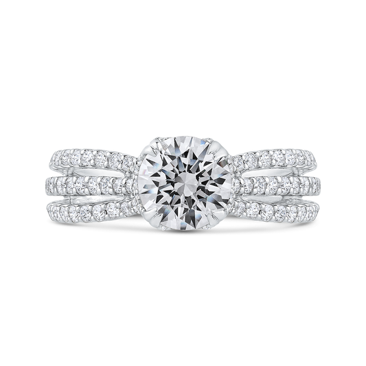 Diamond Engagement Ring in 14K White Gold (Semi-Mount)