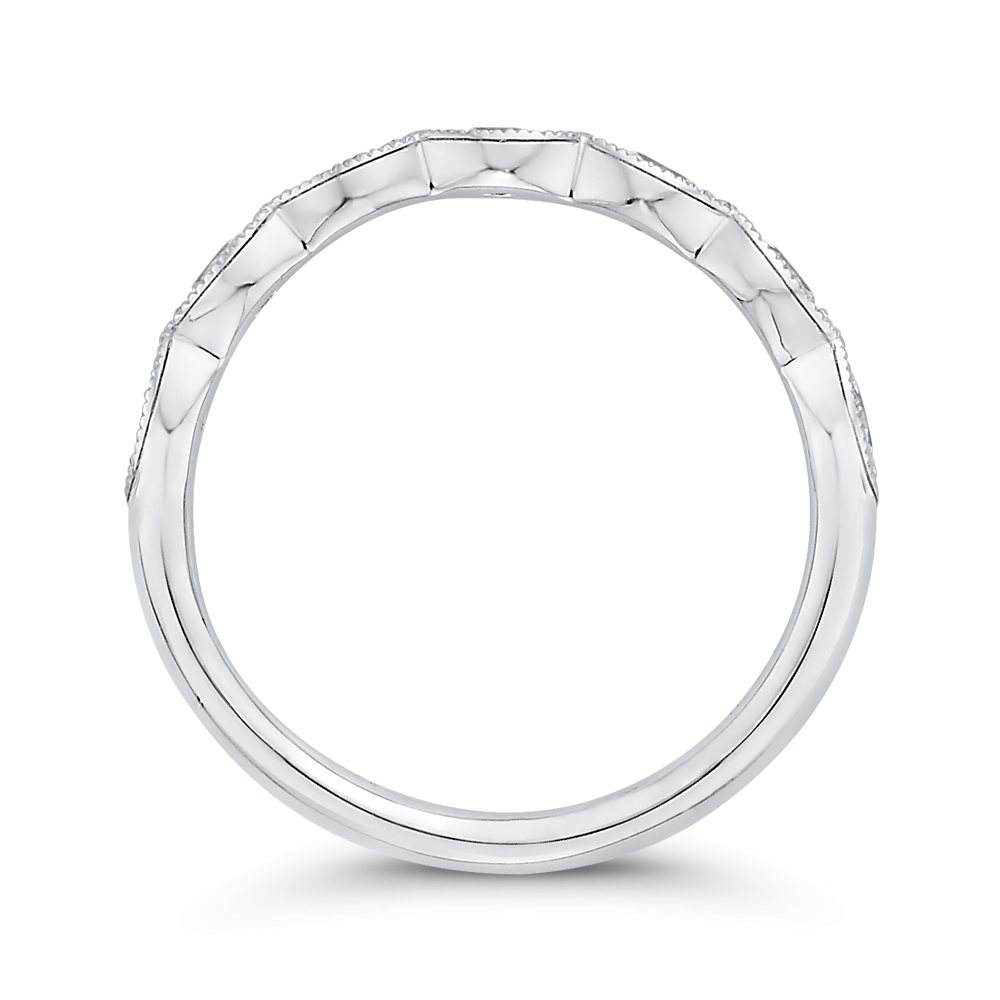 Marquise Cut Diamond Wedding Band in 14K White Gold