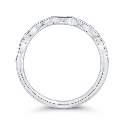 Marquise Cut Diamond Wedding Band in 14K White Gold