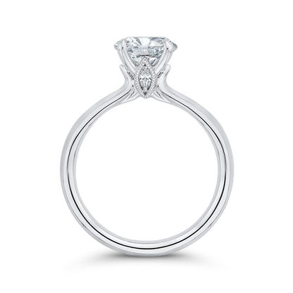 Round Diamond Engagement Ring in 14K White Gold (Semi-Mount)