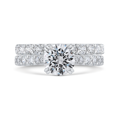 Round Diamond Engagement Ring in 14K White Gold (Semi-Mount)