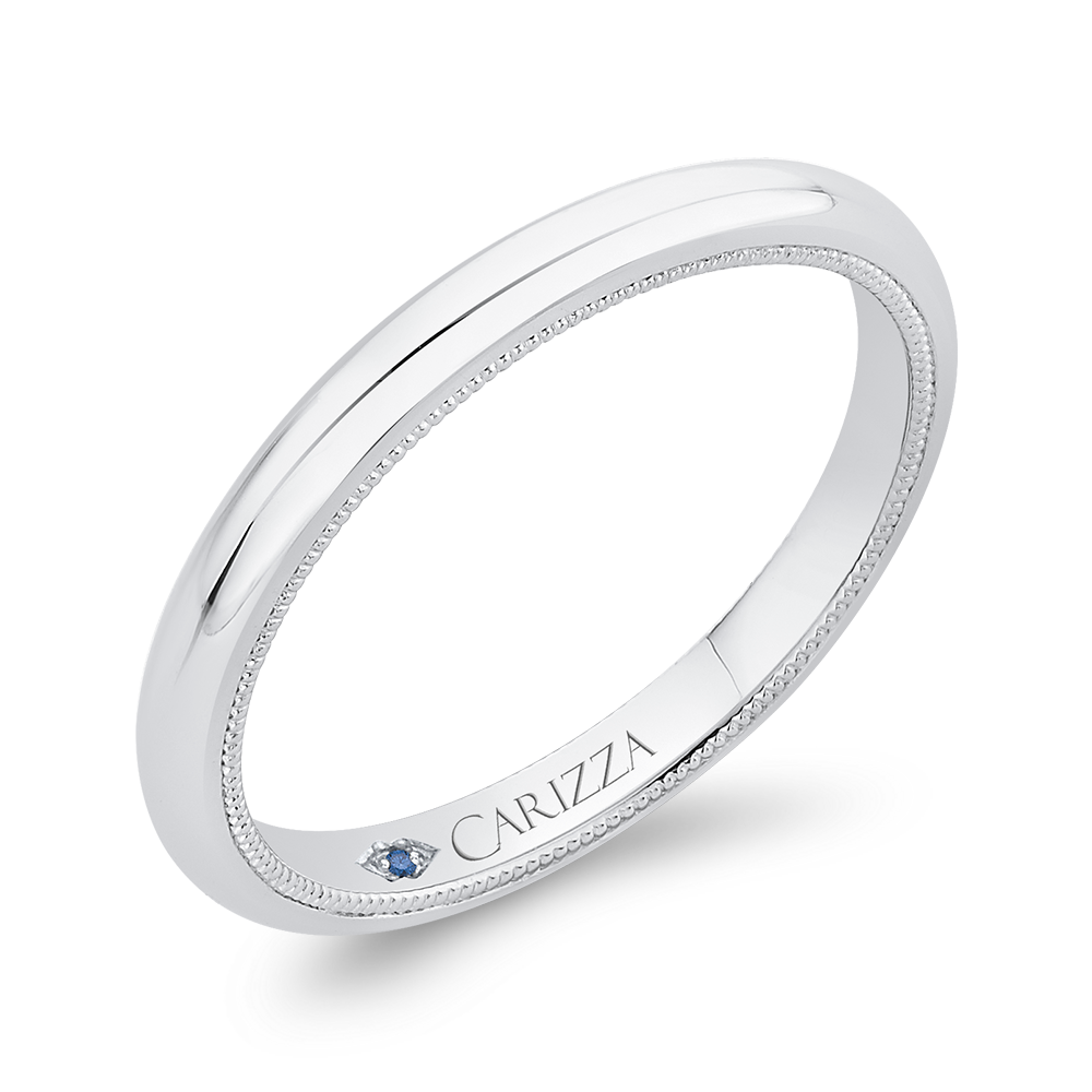 Plain Wedding Band in 14K White Gold