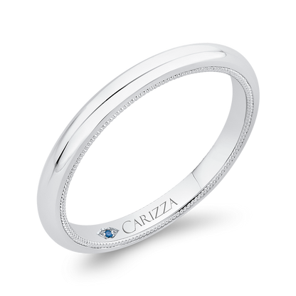 Plain Wedding Band in 14K White Gold