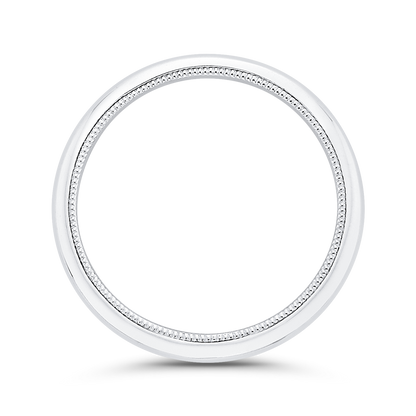 Plain Wedding Band in 14K White Gold