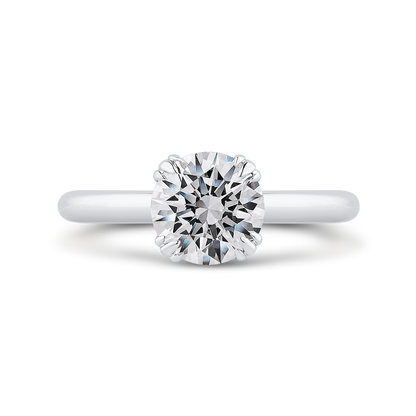 Round Diamond Engagement Ring in 14K White Gold (Semi-Mount)