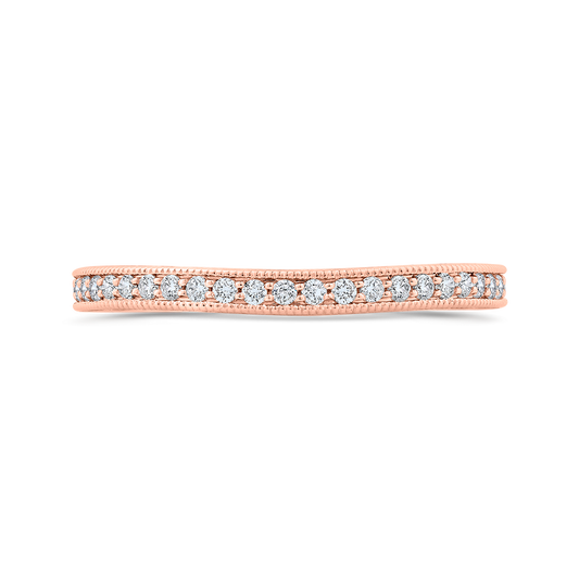 Round Diamond Wedding Band in 14K Rose Gold