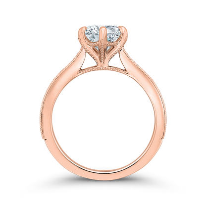 Round Diamond Engagement Ring in 14K Rose Gold (Semi-Mount)