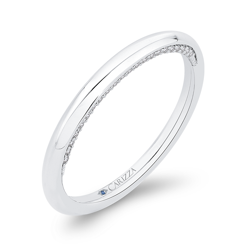 Plain Wedding Band in 14K White Gold