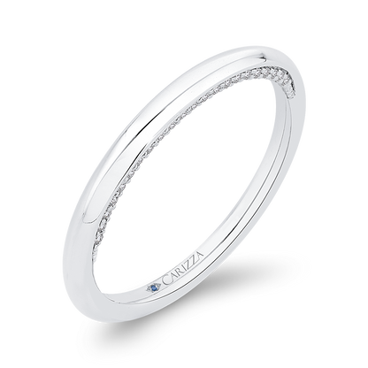 Plain Wedding Band in 14K White Gold