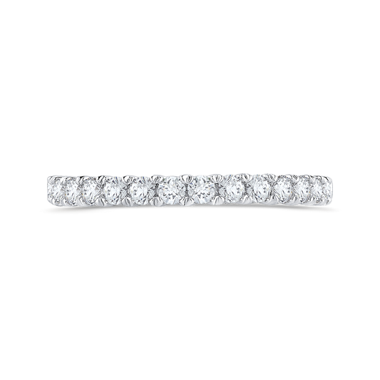 Diamond Half-Eternity Wedding Band in 14K White Gold