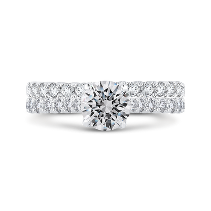 Round Diamond Engagement Ring in 14K White Gold (Semi-Mount)