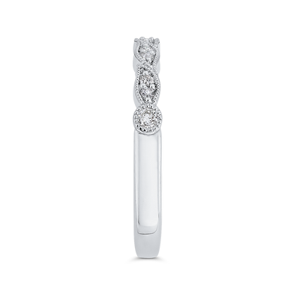 Half-Eternity Wedding Band In Round Diamond 14K White Gold in 14K White Gold