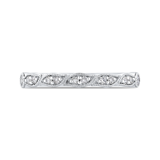 Half-Eternity Wedding Band In Round Diamond 14K White Gold in 14K White Gold