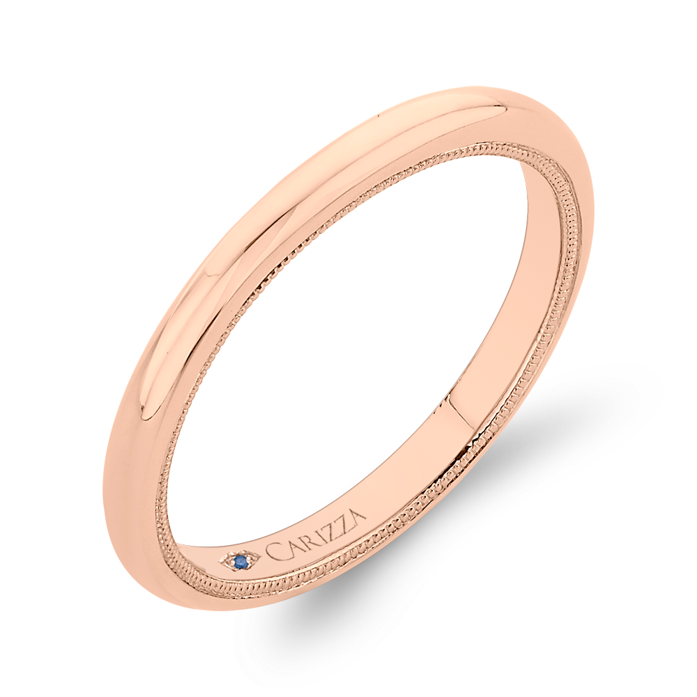 Plain Wedding Band in 14K Rose Gold