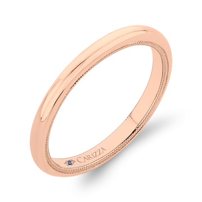 Plain Wedding Band in 14K Rose Gold
