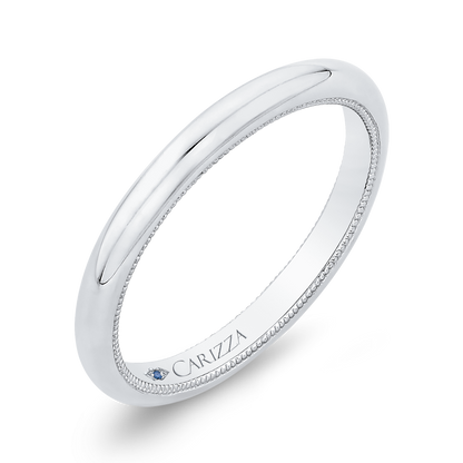 Plain Wedding Band in 14K White Gold