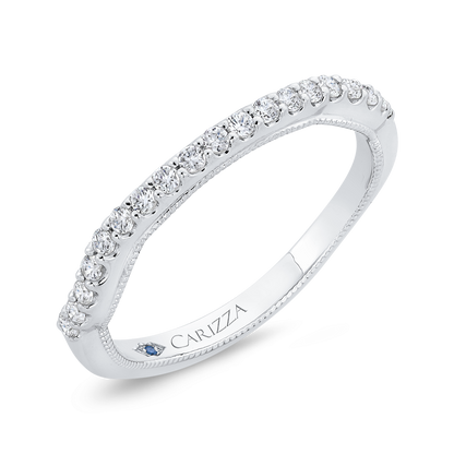 Diamond Half-Eternity Wedding Band in 14K White Gold