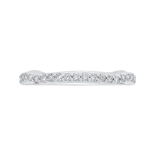 Diamond Half-Eternity Wedding Band in 14K White Gold