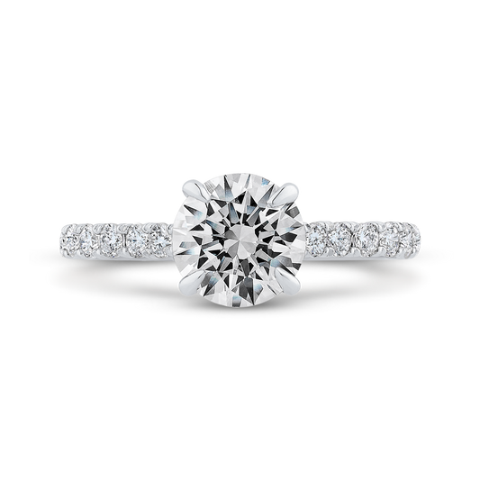 Diamond Engagement Ring in 14K White Gold (Semi-Mount)