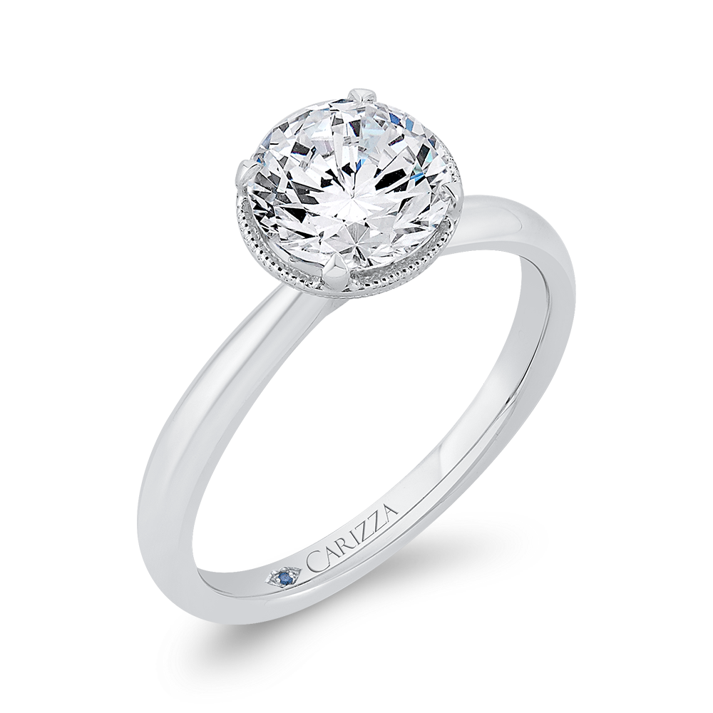 Diamond Engagement Ring in 14K White Gold (Semi-Mount)