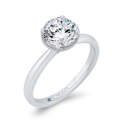 Diamond Engagement Ring in 14K White Gold (Semi-Mount)