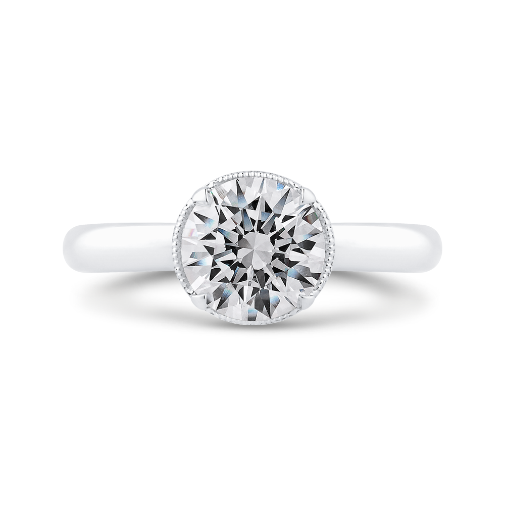 Diamond Engagement Ring in 14K White Gold (Semi-Mount)