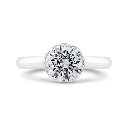 Diamond Engagement Ring in 14K White Gold (Semi-Mount)