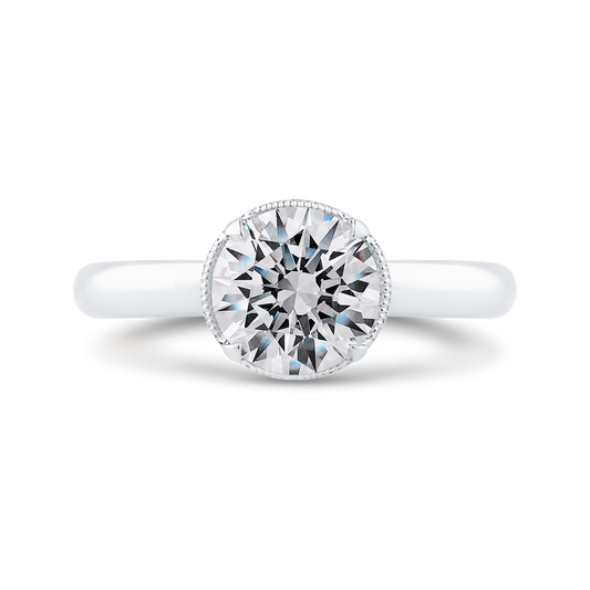 Diamond Engagement Ring in 14K White Gold (Semi-Mount)