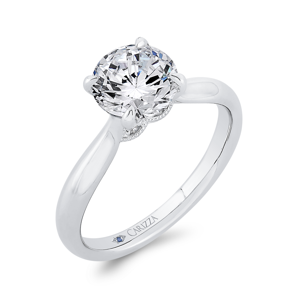 Diamond Engagement Ring in 14K White Gold (Semi-Mount)