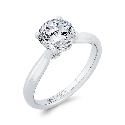 Diamond Engagement Ring in 14K White Gold (Semi-Mount)