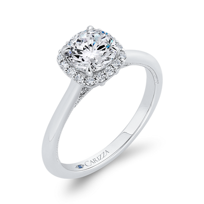 Diamond Engagement Ring in 14K White Gold (Semi-Mount)